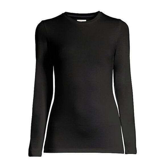 L'Agence Womens Black Long Sleeve Tee Size L New - Picture 2 of 4